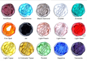 32 faceted Round Crystal Beads for Chandelier, Jewelry Making and Christmas Decoration