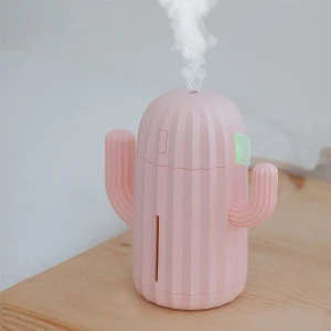 340ML USB Air Humidifier Cactus Timing Aromatherapy Diffuser Mist Maker Fogger Mini Aroma Atomizer Humidifier For Home Office