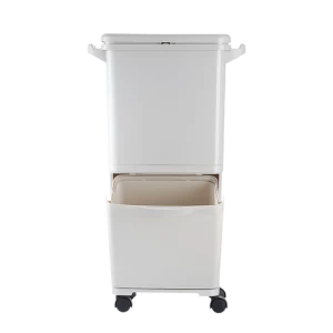 38L Three Layers Separations Plastic Trash Can Garbage Bin Tops