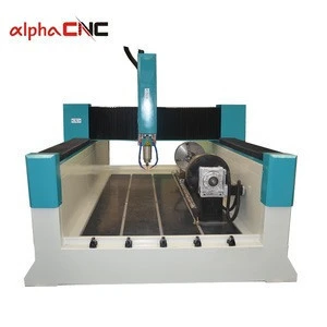 4 Axis 3D Stone CNC Router Rotary Axis High Wall for Marble Granite Quartz  Sand Stone Wall  Decoration CNC Sculpture Machine