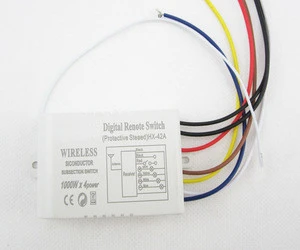 4 Channel wireless Digital Remote Control Light Switch 220V 4 ways 1000W