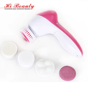 5 in 1 multi function 2018 portable electric facial cleansing brush head