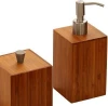 5-Piece  Vanity Luxury Bathroom Essentials Accessory Bamboo Bath Set