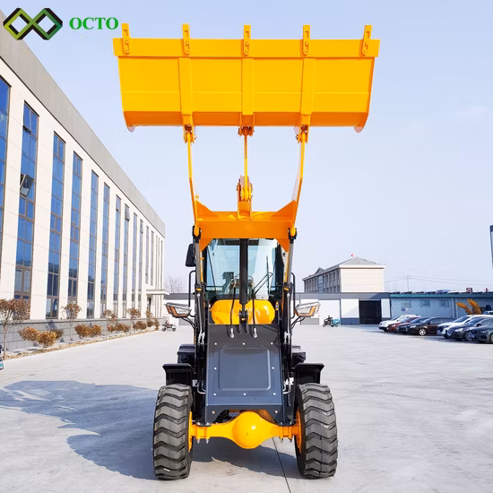 5590*1910*2780mm 0.45m³ Bucket Four Wheel Loader Small Mini Hydraulic Wheel Loader
