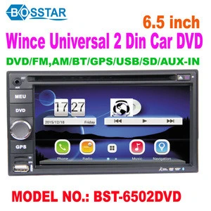 6.2inch Universal double din WINCE car dvd stereo player with GPS tv radio mp3 bluetooth, steering wheel control