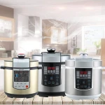 6Qt 1000W Kitchen Electric Pressure Cooker Intelligent Instant Stainless Steel Pot