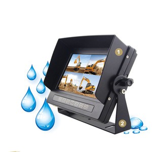 7 inch lcd quad tft waterproof monitor backup camera system for RV Camping Bus 24v RV accessories