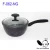 Import 7 pcs marble coating cookware set black forged aluminum stone-coated cookware from China