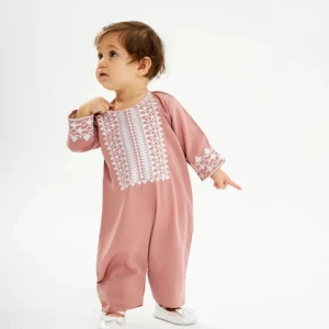 7091 customized Muslim high-end islamic women thobe comfortable cotton family outfits modern islamic clothing