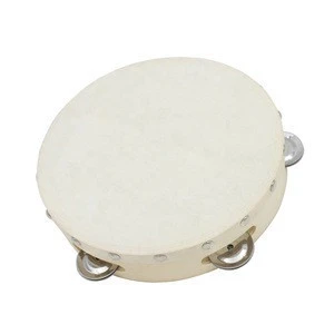 8-inch tambourine ktv party children&#39;s game handheld Tamborin drum bell birch metal jingle percussion instrument