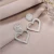 Import 925 silver needle Bling inlaid Rhinestone hollow Love Earrings from China