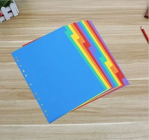 A4 size index card file folders, Tab Folder,6 Dividers,12 Dividers, 6/pack,12/pack