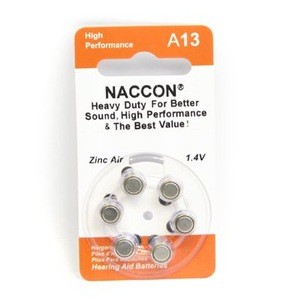 A675 zinc air/hearing aid battery 1.45V 630mah mercury free coin