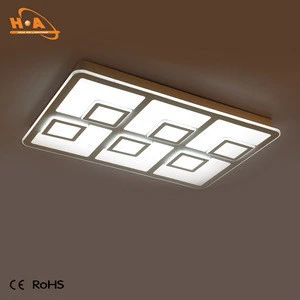 Acrylic square residential bedroom deco ceiling light led