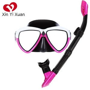 Adult diving glasses snorkel set silicone anti-fog full dry diving mask swimming mask Gopro diving goggles set