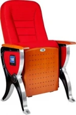 Aluminium school auditorium chair with desk