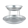 Aluminum all size customize deep round sea food dish tray plate seafood platter buffet ware for restaurants hotels