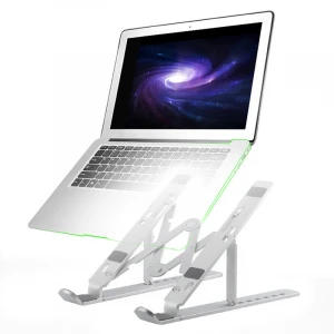 Amazon Hot Sale Anti-slip Silicone Aluminum Laptop Stand , Portable Folding Cooling Pads Desktop Laptop Stand For Notebook
