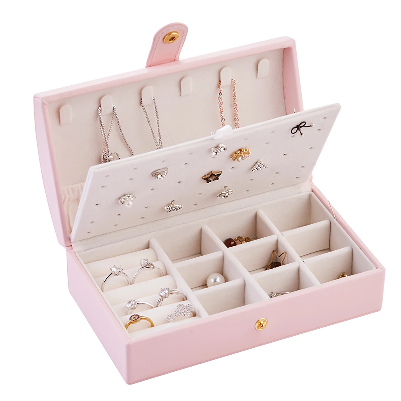Amazon Hot Sale Custom Jewel Portable Luxury Velvet Jewellery Case Storage Travel Mirrored Organizer Jewelry Boxes