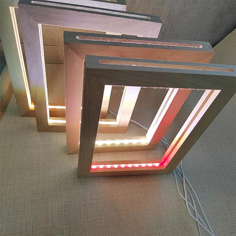 Led Table Frames Buy American-style Solid Wood Luminous Photo Frame Table Usb Simple ...