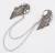 Import Antique Silver Clear Crystal Angel Wing Chain Tassel Brooch Collar Pin For Men from China