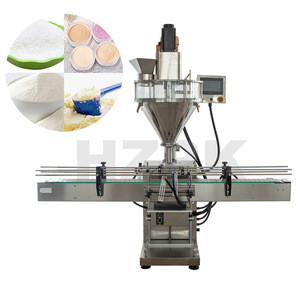 automatic 1kg dry chemical sachet milk papaya spice screw powder seasoning can cup bottle detergent filling packing machine
