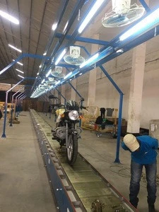 Automatic conveyor line for motorcycle and tricycle