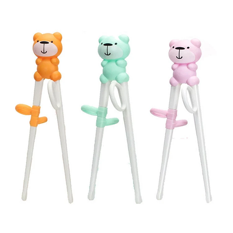 Baby Chopsticks Cute cartoon adjustable animal kids learning training chopsticks silicone baby chopsticks