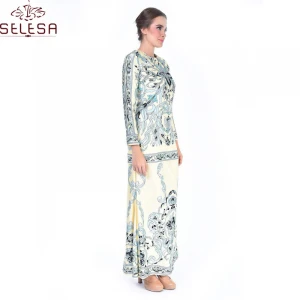 Baju Kurung 2020  Trendy Cotton Islamic Clothing Long Muslim Evening Dress Latest Design Muslim Dress