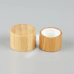Bamboo and wood products cosmetic packaging bottle cap 18/20/24/410 plastic bottle spiral lid 20mm 24mm bamboo screw cover