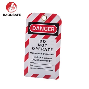 BAODI Trade Assurance Danger Warning Plastic Lock Out Tag Out Sign Equipment