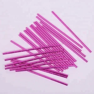 Bar accessory hot sale assorted  solid colorful gold biodegradable custom paper straws