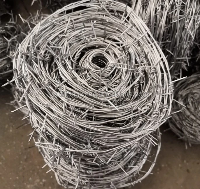 Barbed Wire To Brazil alambre de puas grueso hot dipped galvanized  100m 250m 300m 360m 400m 500m rolls