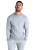 Import basis crew neck sweatshirt without hood 50/50 cotton polyester plain cool heather grey mens pullover sweatshirt from China
