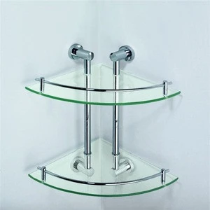 bathroom temper glass shelf/glass corner shelf/glass holder