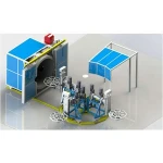 BEION Automatic Shuttle Rotational Moulding Machine Automatic Shuttle Rotomolding Machine to produce plastic products Pe