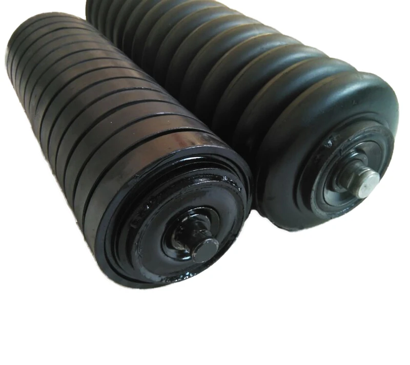 belt conveyor rubber disc conveyor impact roller/rubber coated conveyor rollers
