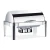 Import Best Quality Rectangle Restaurant Serving Metal Buffet Full Size Stainless Steel Roll Top Chafing Dish from China