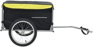 Bike Cargo Trailer Black and Yellow