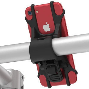 Bike Silicone Strap Phone Mount Holder,Universal Adjustable Bicycle Motorcycle Handlebar Rack Compatible