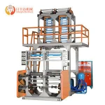 Biodegradable Corn Starch Bag film making machine in plastic extruders Double-Head plastic Film Blowing Machine