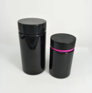 Black UV resistant smell proof container whey protein container