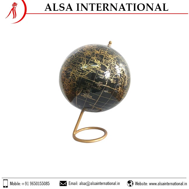 Black World Globe for Office Decorative at Market Price