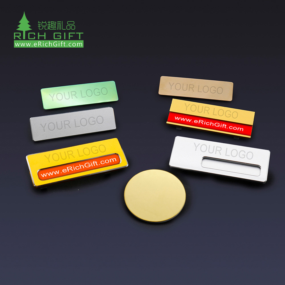 Buy Blank Custom Metal Badge High Quality Metal Name Tags Pin Steel ...