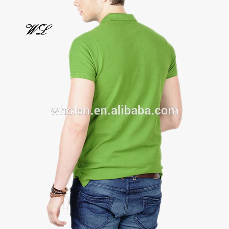 Blank Design Man Fitted Knit Fabric Polo T-shirt Golf Shirts