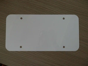 Blank plastic license plate