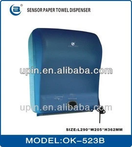 Blue Automatic Touch Free Paper Towel Dispenser,Infrared Sensor Toilet Paper Dispenser OK-523B