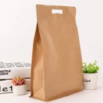 Bolsas Kraft Paper Zip lock Tea Food Sealed Packaging Bag With Hang Hole Paper Craft Pouch Bag