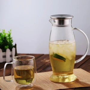 borosilicate glass water kettle 1.5l tea coffee pot