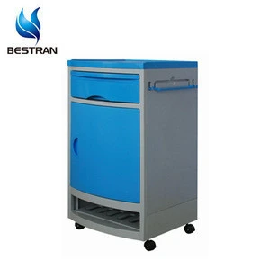 BT-AL003 Patent room medical plastic hospital cupboard lockable bedside cabinet with castors prices